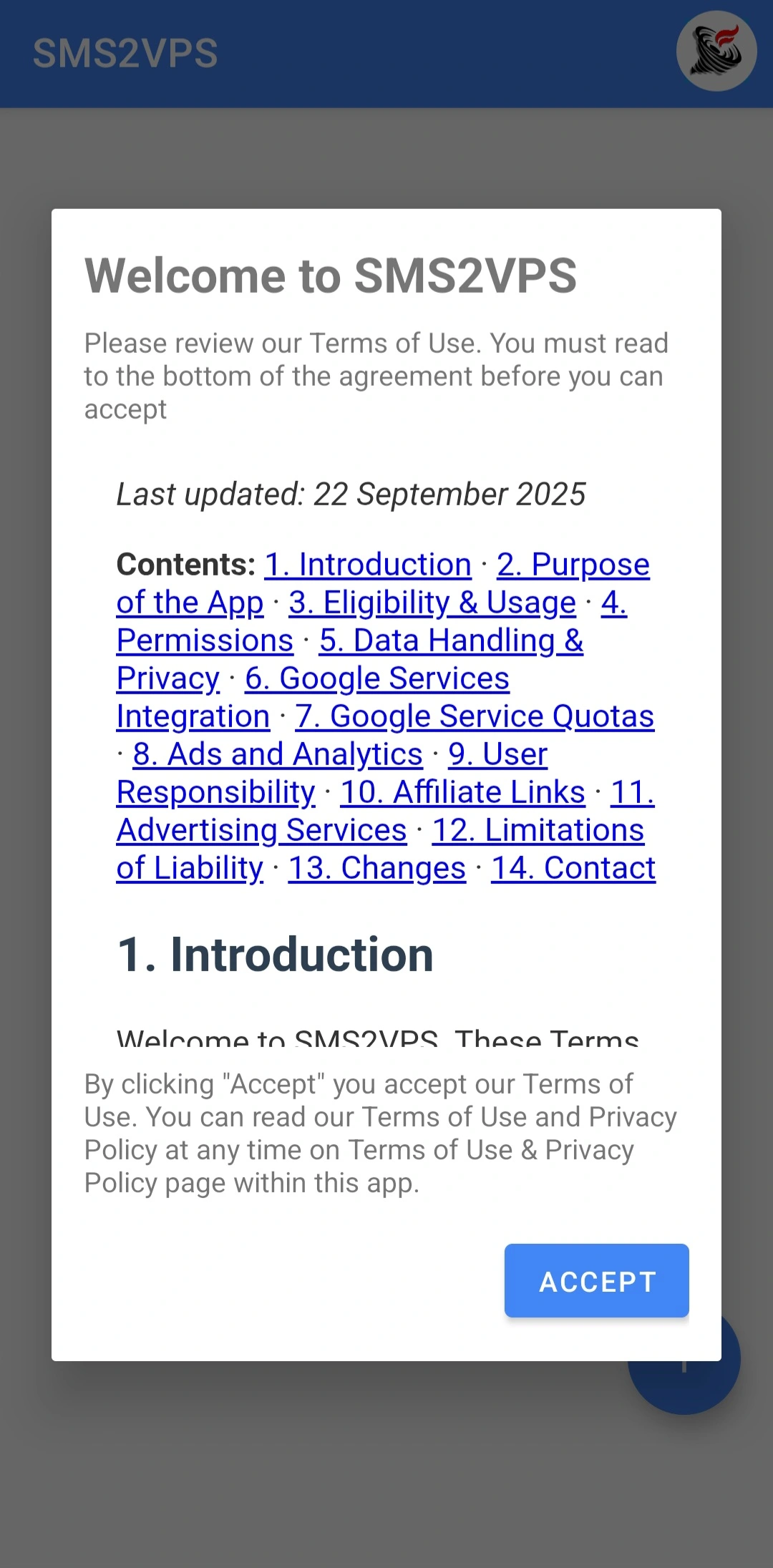Accept Terms